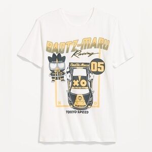 Old Navy Badtz-Maru Racing Tee - White and Gold Womens Large L